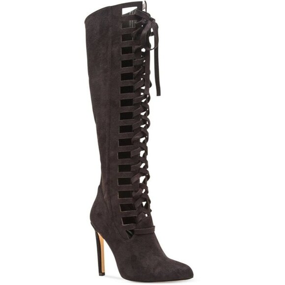 Chelsea & Zoe Shoes - Chelsea & Zoe Pauline Lace-Up Boots in Black Microfiber 10 New with Box Womens